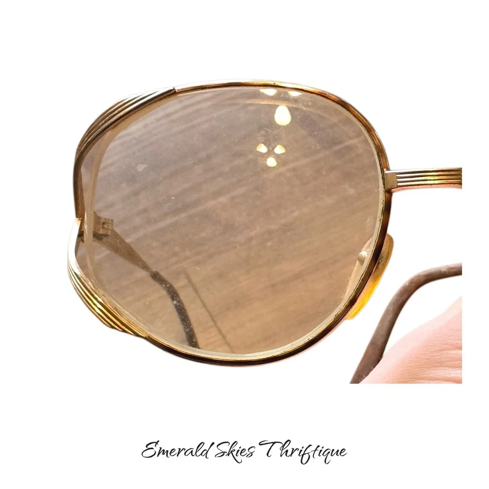 Vintage christian dior 80's eyeglasses frames 2387 gold free shipping